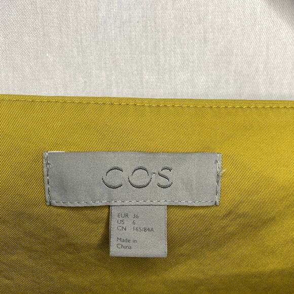 COS Women’s Size 6 Mustard Yellow Shift Dress Minimalist Work - Picture 3 of 5